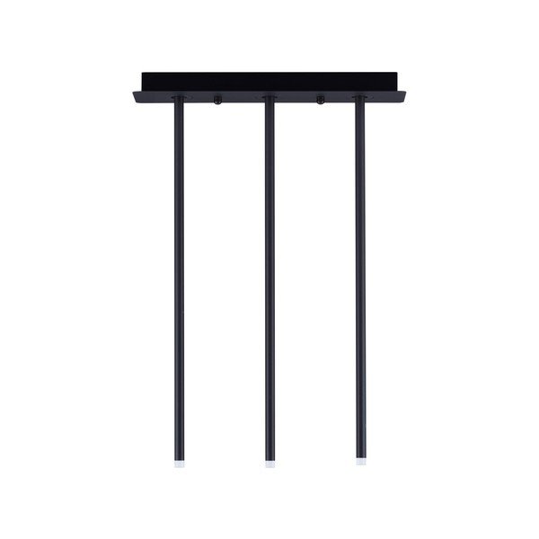 Mat crna LED stropna svjetiljka aluminijska sa savitljivom konstrukcijom 10x45 cm Stilvi – Nova Luce