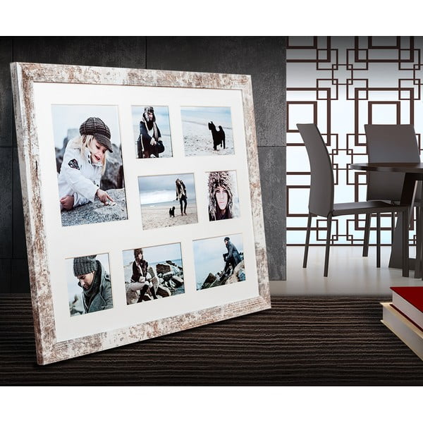 Sivo-bijeli okvir za 8 fotografija Styler Narvik, 51 x 41 cm-image-1