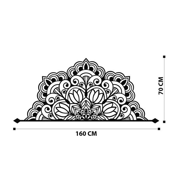 Metalni zidni ukras 160x70 cm Mandala - Wallity-image-2