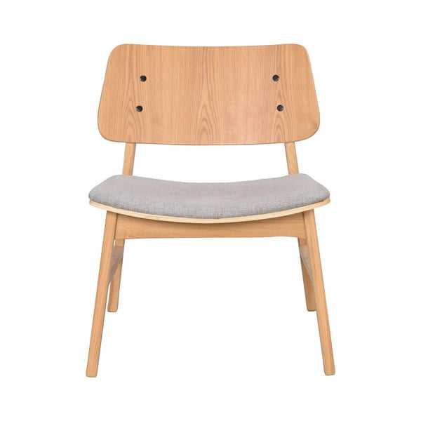 Fotelja od hrastovine sa svjetlosivim sjedištem Rowico Nagano-image-3