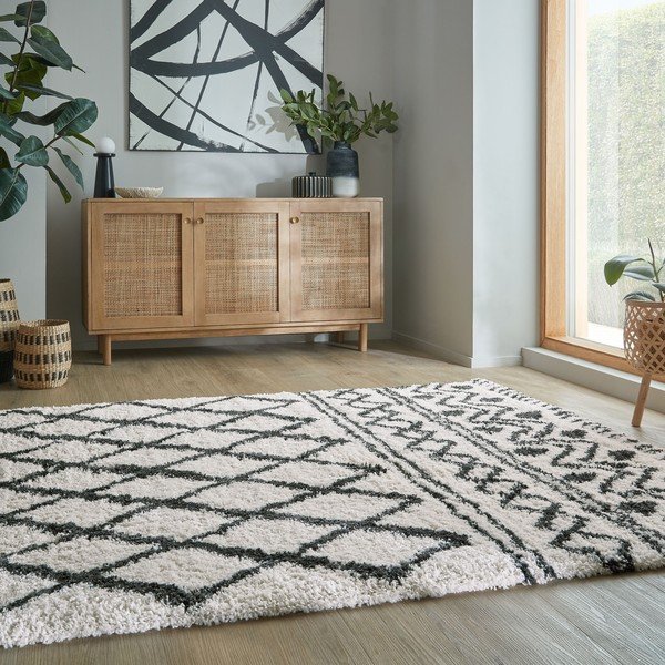 Tepih boje slonovače 120x170 cm Souq Lines – Flair Rugs-image-1