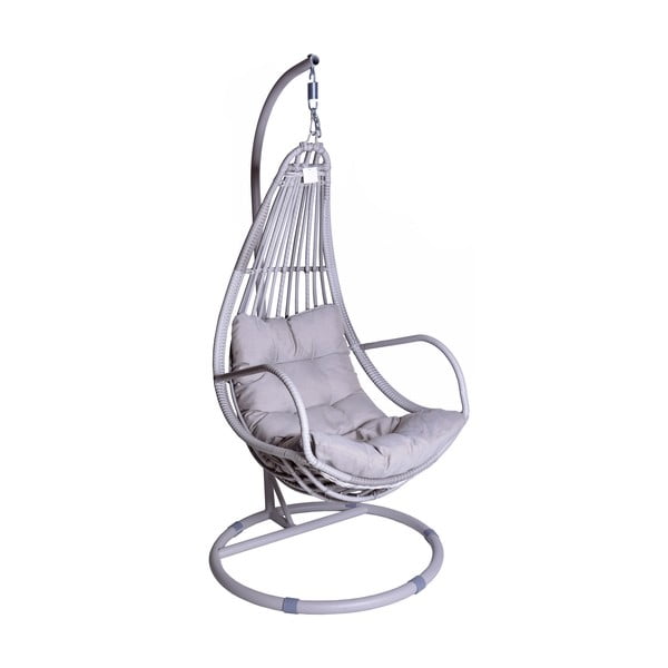 Siva viseća vrtna stolica od umjetnog ratana Dakota - Rojaplast
