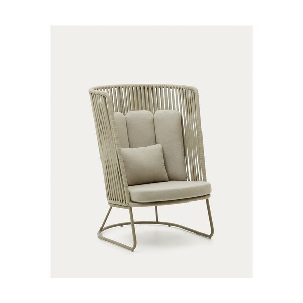 Zelena metalna vrtna fotelja Saconca – Kave Home-image-4