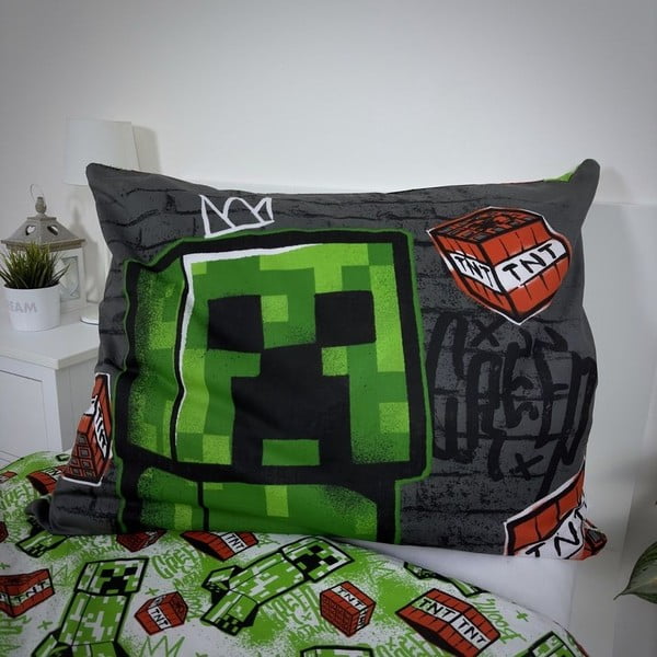 Pamučna dječja posteljina za krevet za jednu osobu 140x200 cm Minecraft Metro Art – Jerry Fabrics-image-4