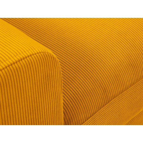 Žuta baršunasta kutna garnitura na razvlačenje Micadoni Home Moghan, desni kut-image-1