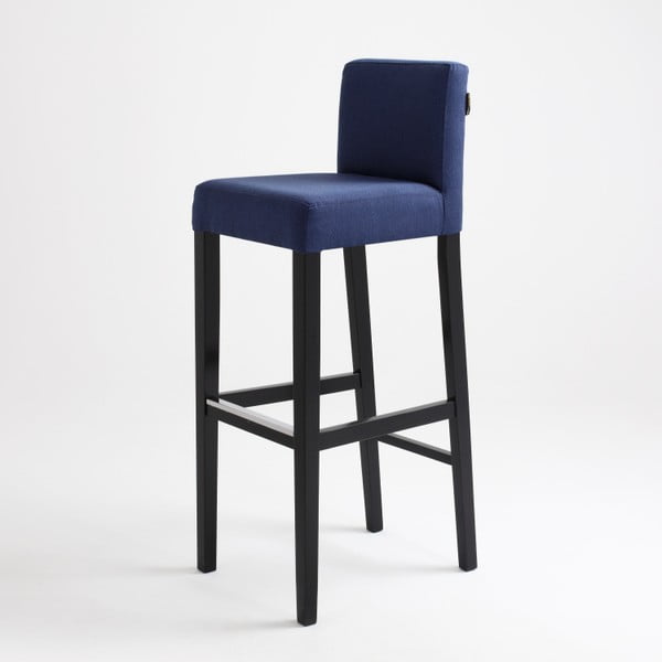 Tamnoplava barska stolica s crnim nogama Custom Form Wilton