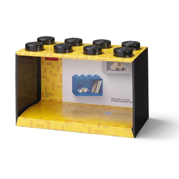 Dječja crna zidna polica LEGO® Brick 8-image-3