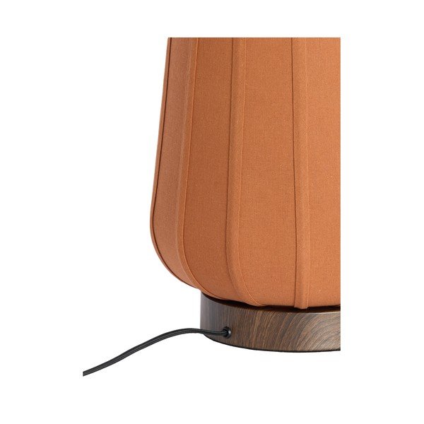 Metalna stolna lampa boja terakote s tekstilnim sjenilom (visina 29 cm) Bibia – Light & Living-image-3