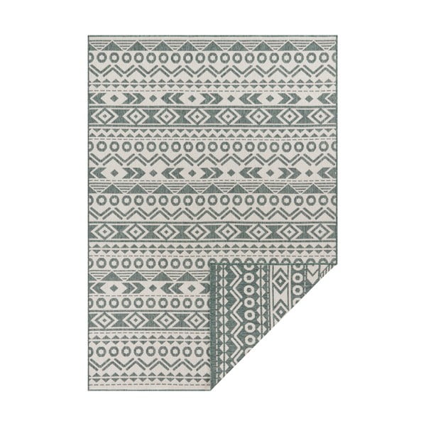 Zeleno-bijeli vanjski tepih Ragami Roma, 80 x 150 cm