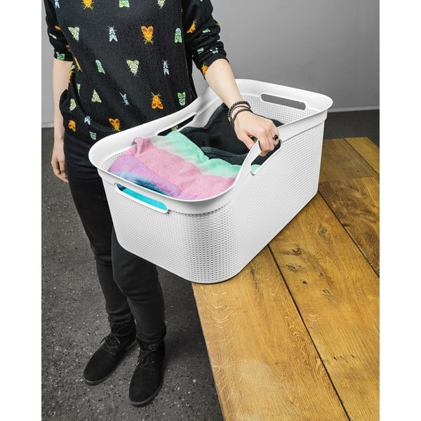 Bijela plastična košara za rublje 41 l Brisen - Rotho-image-3