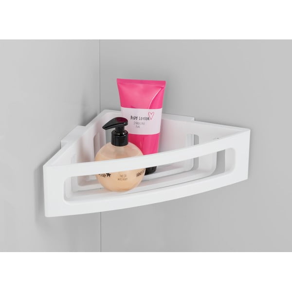Bijela kutna plastična kupaonska polica Bralia - Wenko-image-2