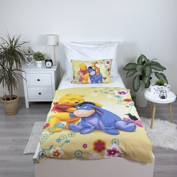 Pamučna dječja posteljina za dječji krevetić 100x135 cm Winnie-the-Pooh – Jerry Fabrics-image-1
