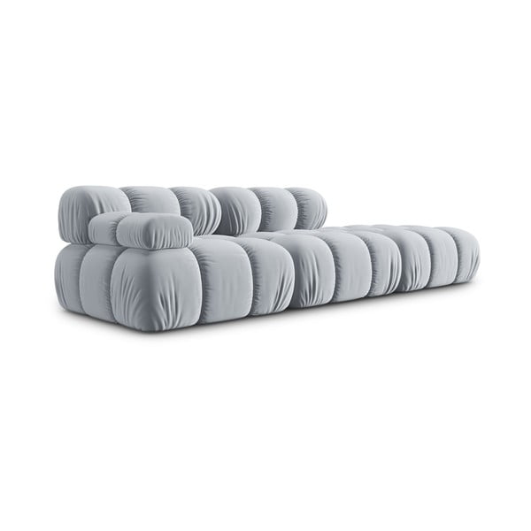 Svijetlo plava baršunasta sofa 282 cm Bellis – Micadoni Home-image-3