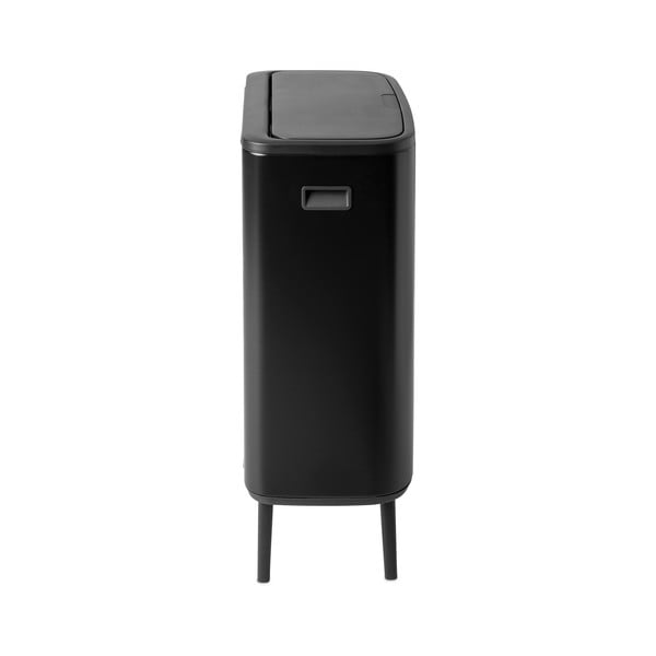 Mat crna željezna kanta za smeće na dodir 60 l Bo Touch Bin Hi – Brabantia-image-2