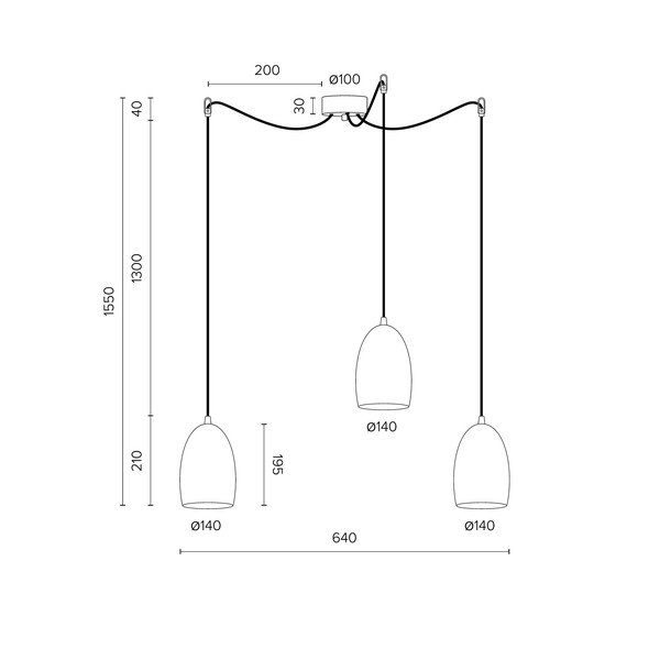 Bijela trodijelna lampa Sotto Luce Ume Elementary Matte ⌀ 14 cm-image-4