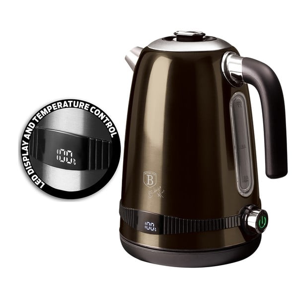 Smeđe kuhalo za vodu 1,7 l Shiny Black Collection - BerlingerHaus-image-2
