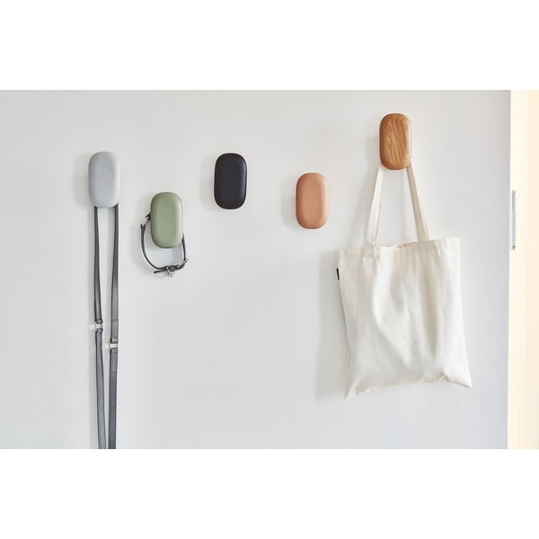 Crna zidna kuka od hrastovine Gemma Oak Black – MiaCara-image-3