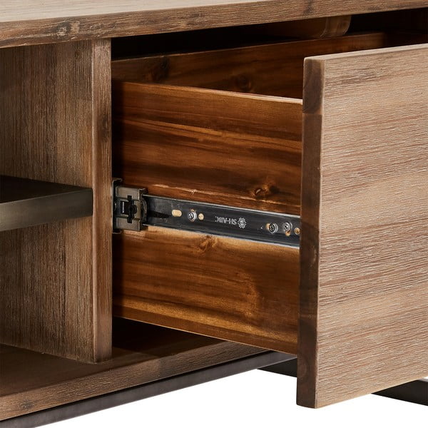 Smeđi stolić za kavu od punog drveta Furnhouse Mallorca, 120 x 75 cm-image-1