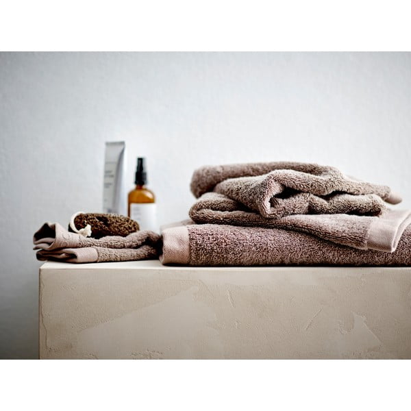 Smeđi pamučan ručnik od frotira 30x30 cm Comfort – Södahl-image-1