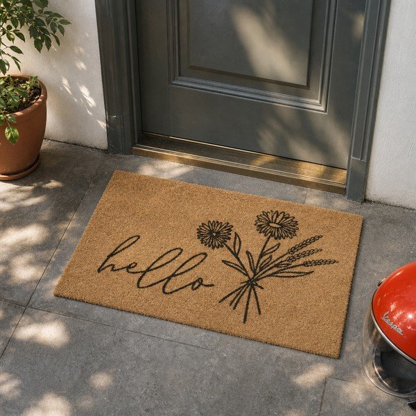 Otirač od kokosovih vlakana 75x45 cm Hello & Flowers - Hanse Home-image-4