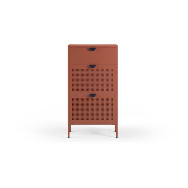 Metalni ormarić za cipele boje terakote 60x110x30 cm Sayla – Marckeric-image-1