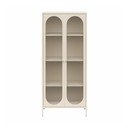 Krem metalna vitrina 80x186x40 cm Luna – Støraa
