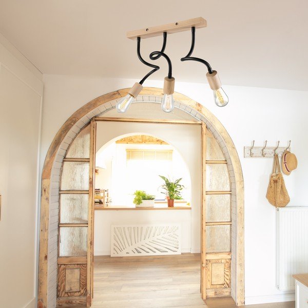 Stropno svjetlo crno-prirodne boje - LAMKUR-image-1