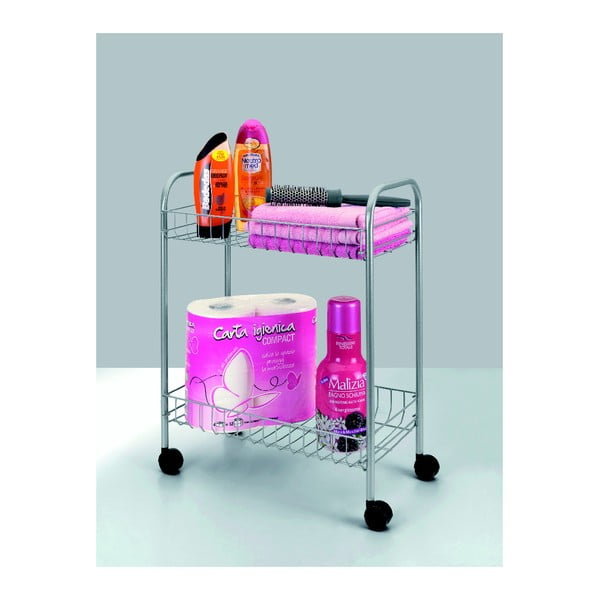 Mobilna polica na dvije razine Metaltex Greg, dužina 41 cm-image-3