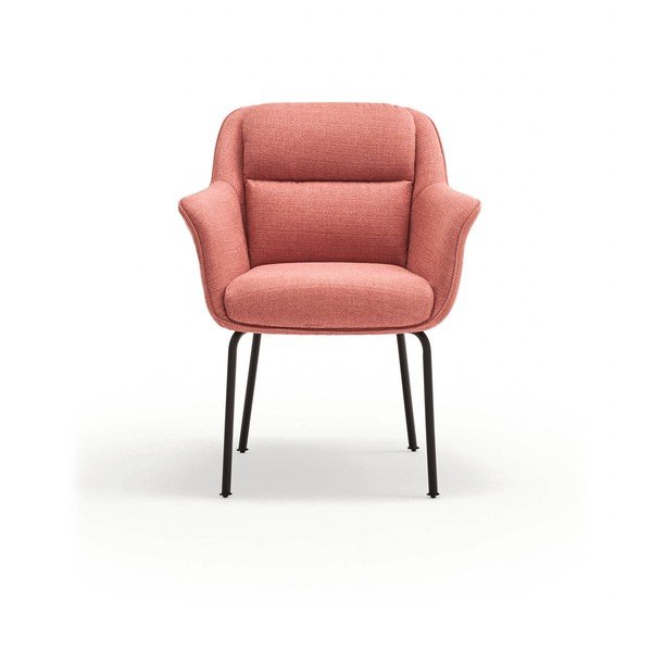 Ružičasta podstavljena blagovaonska stolica s naslonima za ruke Sadira – Teulat-image-2