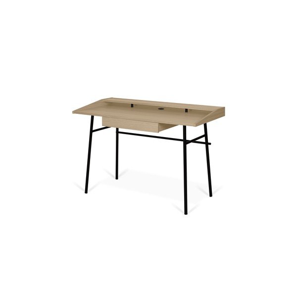 Radni stol s hrastovom pločom i crnim nogama TemaHome Ply, 120 x 81 cm-image-3