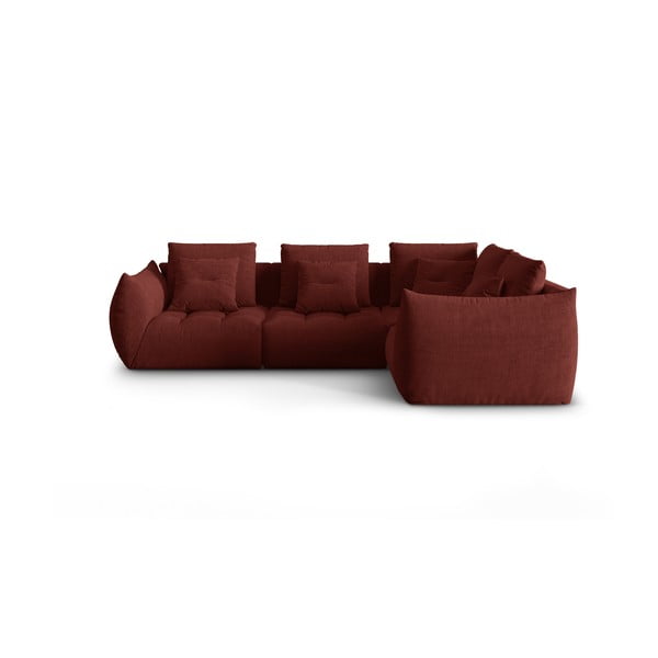 Crvena kutna garnitura (s desnim kutom) Bloom – Micadoni Home