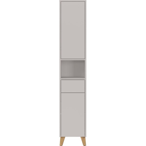 Krem visok kupaonski ormarić u mat dekoru 33x181 cm Arnea – Germania-image-2