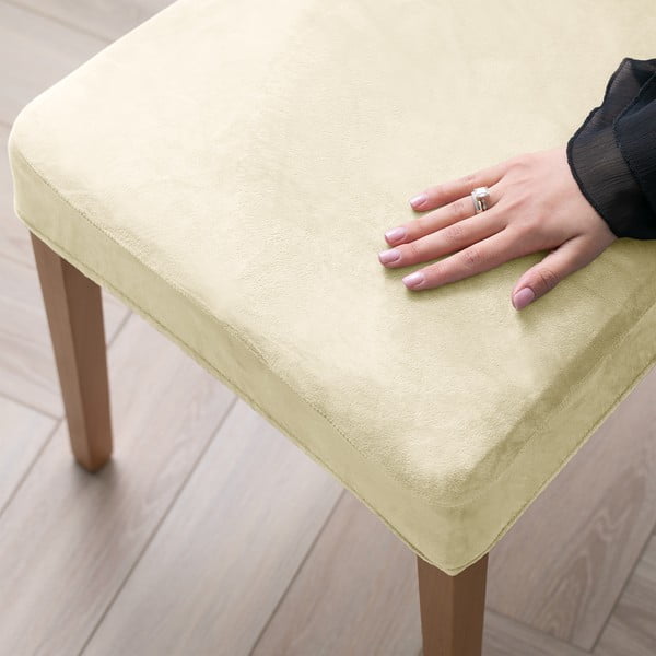 Krem rastezljive presvlake 4 kom za stolicu 48 cm Sento – Restilo-image-1