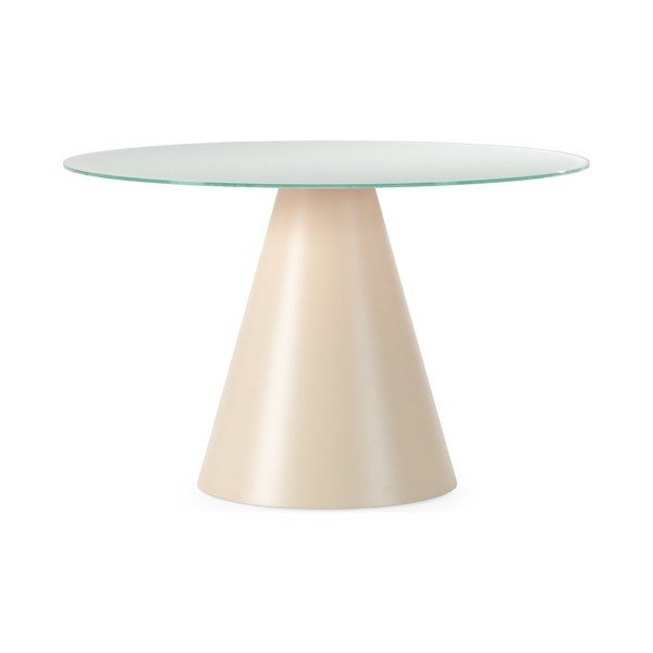 Okrugao blagovaonski stol sa staklenom pločom stola ø 120 cm Vida – MOME