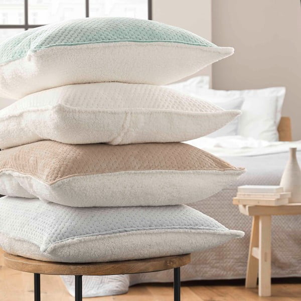 Zeleni prošiven set prekrivača i jastučnice od sherpa flisa 240x220 cm Mylene – douceur d'intérieur-image-2