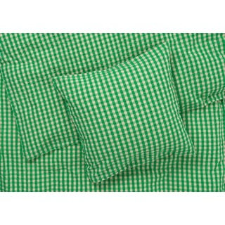 Zeleno-bež posteljina za krevet za jednu osobu-za produženi krevet od krepa 140x220 cm Bæk&Bølge – JUNA