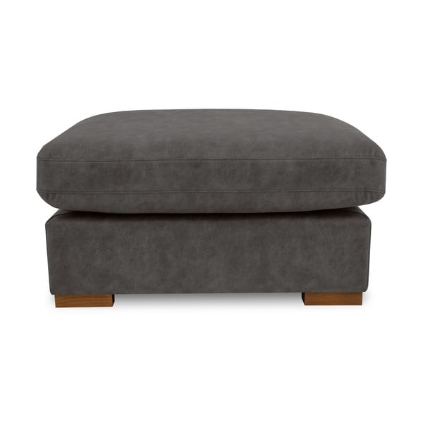 Antracitno sivi tabure od imitacije kože Hamburg – Scandic