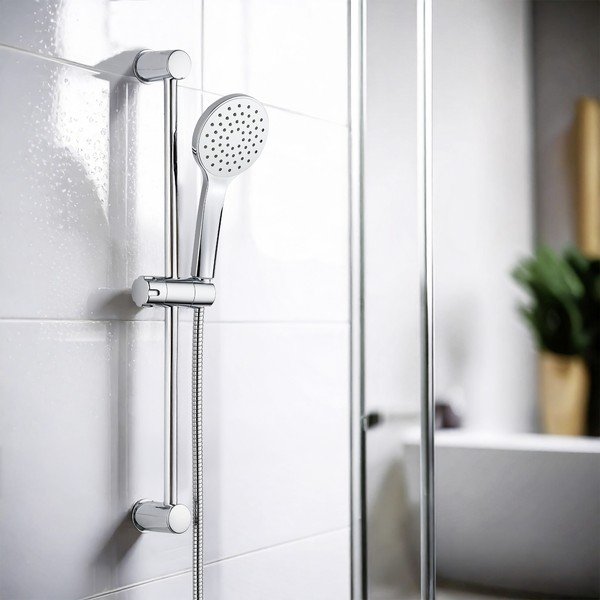 Set za tuš kabinu od nehrđajućeg čelika u srebrnoj boji sa ručnim tušem/s kliznim nosačem 60 cm No. 2 – Allstar-image-1