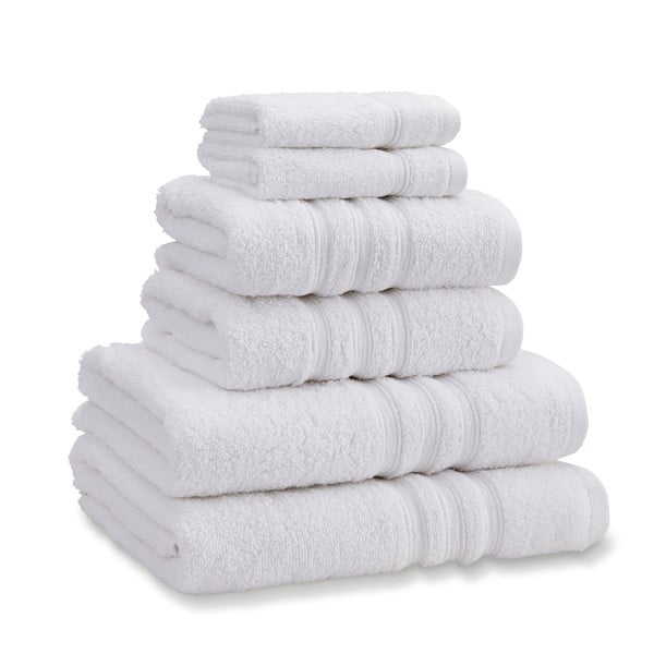 Bijeli pamučni set ručnika 6 kom od frotira Zero Twist – Catherine Lansfield