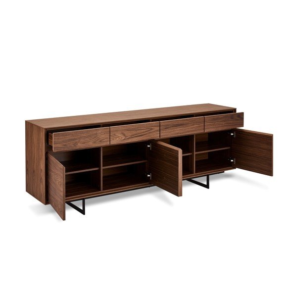 Smeđa komoda u dekoru od orahovog drveta Furnhouse Tokyo, velika-image-3