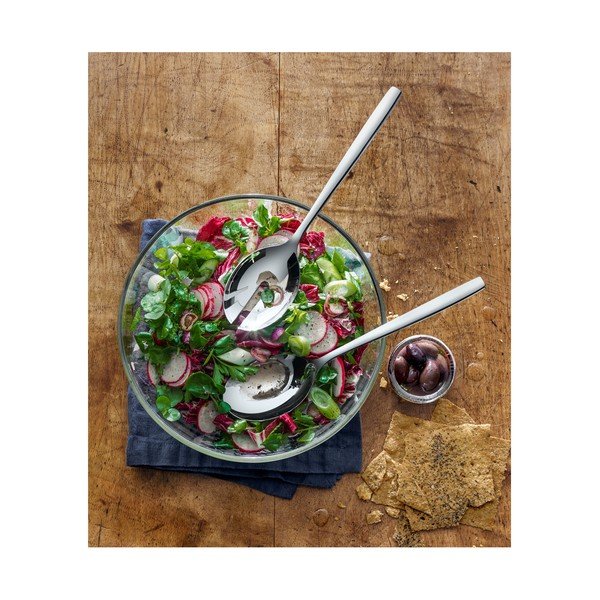 Set staklene zdjele za salatu i 2 pribora od nehrđajućeg čelika WMF Taverno-image-1