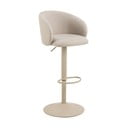 Bež barska stolica podesive visine/s naslonima za ruke (visine sjedala 86 cm) Eleanor – Actona