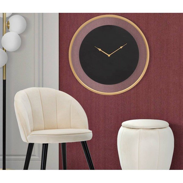 Crni zidni sat Mauro Ferretti Fashion, ø 60 cm-image-1