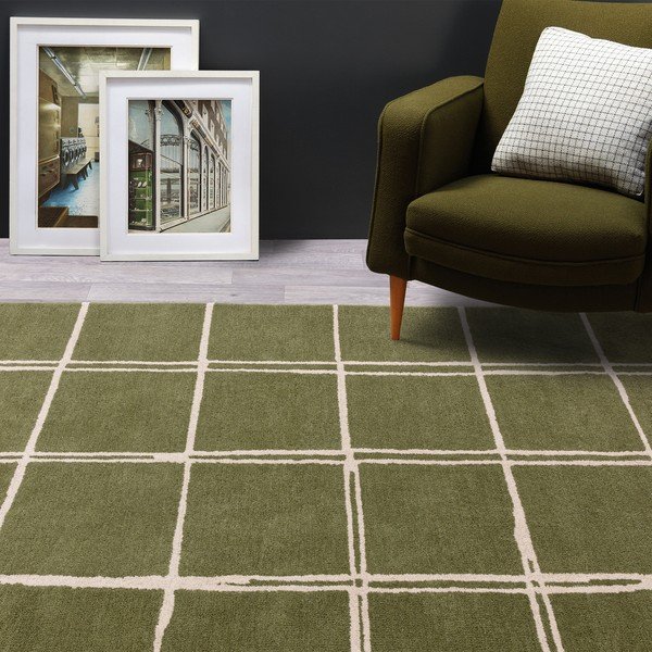 Zeleni ručno rađen vunen tepih 160x230 cm – Asiatic Carpets-image-1