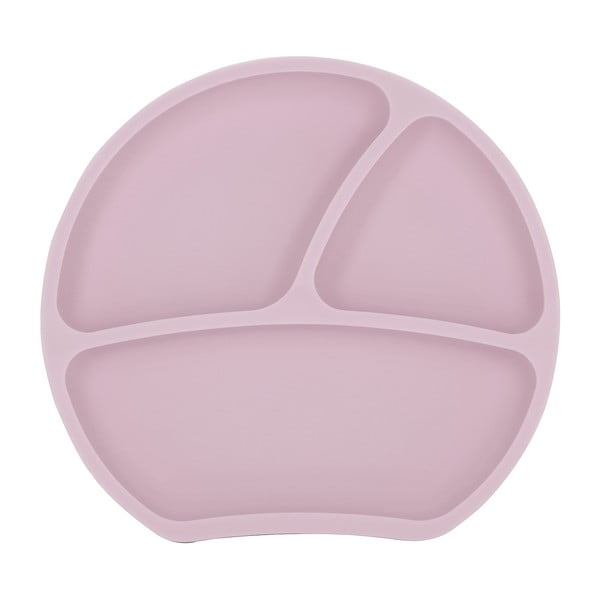 Svijetlo ružičasti silikonski dječji tanjur 19x20,5 cm – Kindsgut-image-3