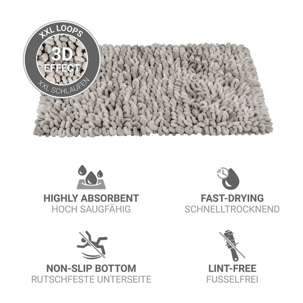 Sivo-bež tekstilna kupaonska prostirka 60x90 cm Lerici – Wenko-image-4