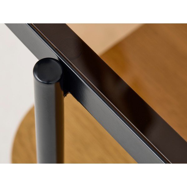 Stolić za kavu sa staklenom pločom stola u prirodnoj boji 60x120 cm Hassel – Unique Furniture-image-4
