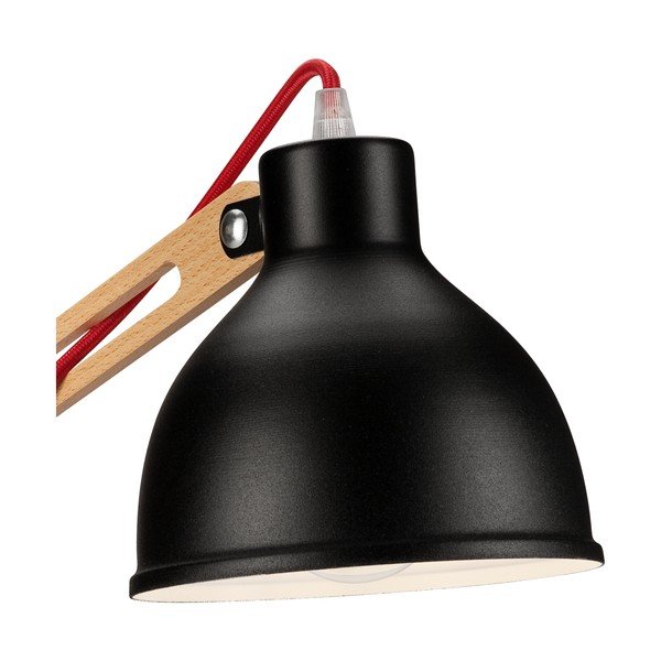Crna/smeđa stolna lampa s metalnim sjenilom (visina 44 cm) Marcello – LAMKUR-image-3