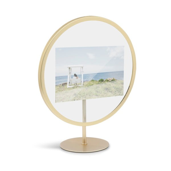 Samostojeći okvir u zlatnoj boji za fotografije dimenzija 10 x 15 cm Umbra Infinity
