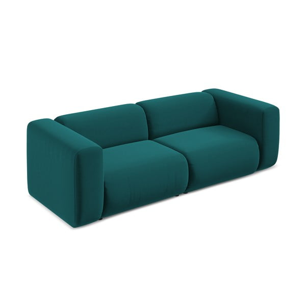 Tirkizna baršunasti sofa 228 cm Ekahi – Makamii-image-3